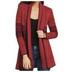 CAbi Red and Purple Women's Cardigan Sweater